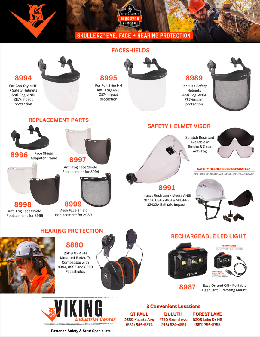 Image of viking industrial's face shields specials flyer