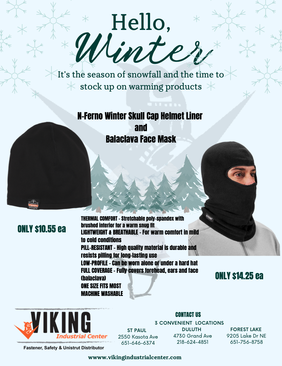 Flyer page one if social items on snow themed background